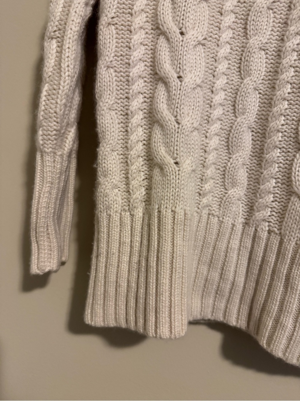 Banana Republic Cream/Off White Cable-Knit Turtleneck Sweater - Picture 8 of 8